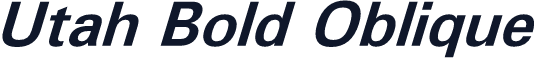 Utah Bold Oblique