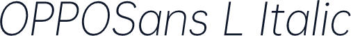 OPPOSans L Italic