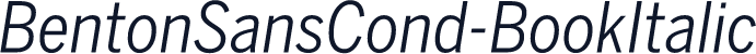 BentonSansCond-BookItalic