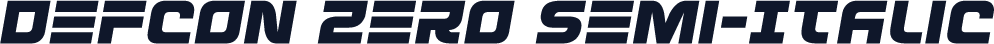 Defcon Zero Semi-Italic