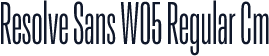 Resolve Sans W05 Regular Cm