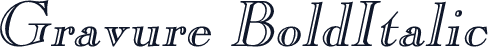 Gravure BoldItalic