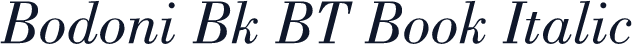 Bodoni Bk BT Book Italic