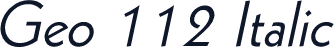 Geo 112 Italic