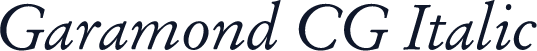 Garamond CG Italic