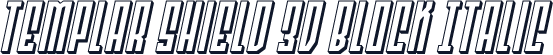 Templar Shield 3D Block Italic