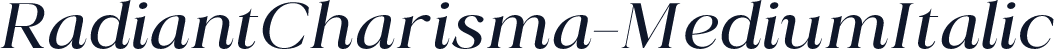 RadiantCharisma-MediumItalic