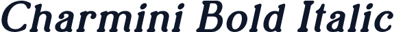 Charmini Bold Italic