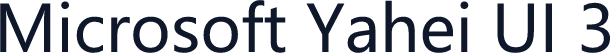 Microsoft Yahei UI 3