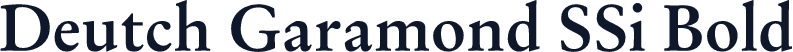 Deutch Garamond SSi Bold