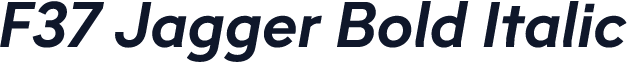 F37 Jagger Bold Italic