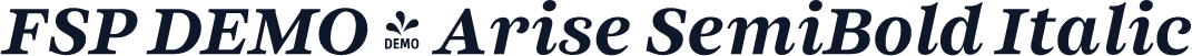 FSP DEMO - Arise SemiBold Italic