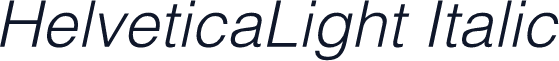 HelveticaLight Italic