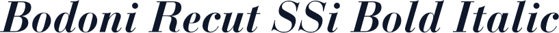 Bodoni Recut SSi Bold Italic