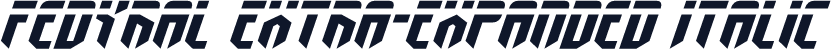 Fedyral Extra-Expanded Italic