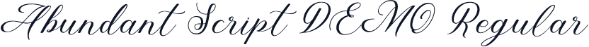 Abundant Script DEMO Regular