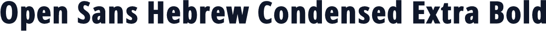 Open Sans Hebrew Condensed Extra Bold