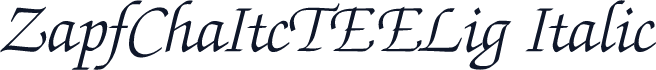 ZapfChaItcTEELig Italic