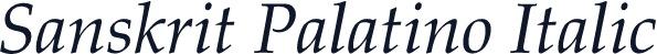 Sanskrit Palatino Italic