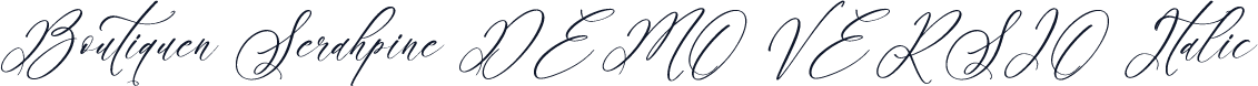 Boutiquen Serahpine DEMO VERSIO Italic