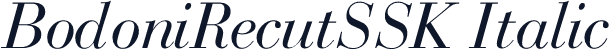 BodoniRecutSSK Italic