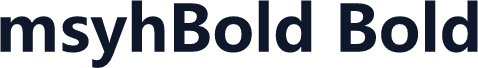 msyhBold Bold