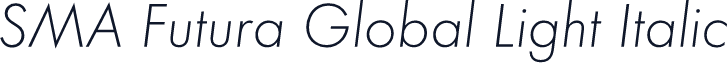 SMA Futura Global Light Italic