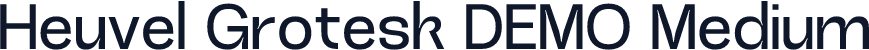 Heuvel Grotesk DEMO Medium