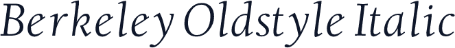 Berkeley Oldstyle Italic