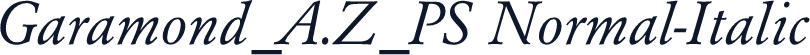 Garamond_A.Z_PS Normal-Italic