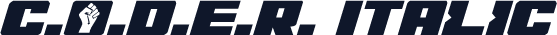 C.O.D.E.R. Italic