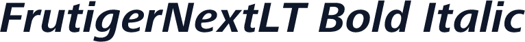 FrutigerNextLT Bold Italic