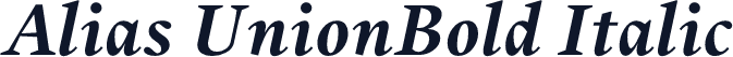 Alias UnionBold Italic
