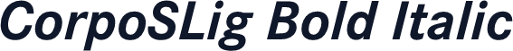 CorpoSLig Bold Italic