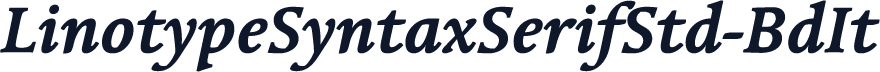 LinotypeSyntaxSerifStd-BdIt