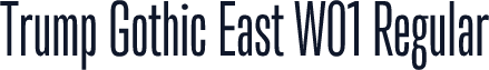 Trump Gothic East W01 Regular