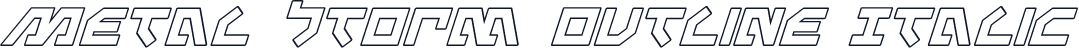 Metal Storm Outline Italic
