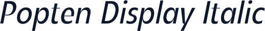 Popten Display Italic