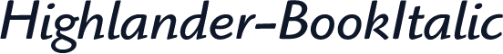 Highlander-BookItalic