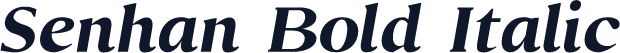 Senhan Bold Italic