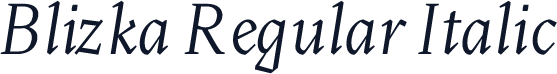 Blizka Regular Italic