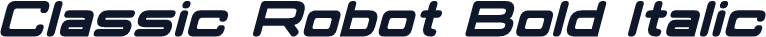Classic Robot Bold Italic