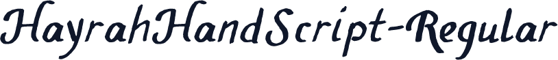HayrahHandScript-Regular