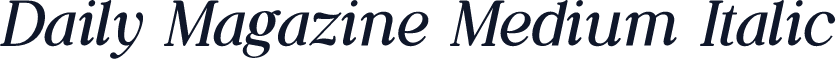 Daily Magazine Medium Italic