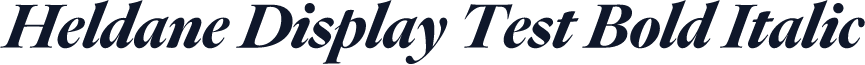 Heldane Display Test Bold Italic