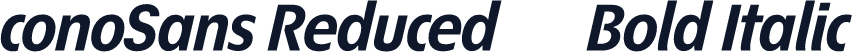 ÉconoSans Reduced 76 Bold Italic