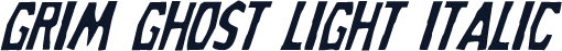 Grim Ghost Light Italic