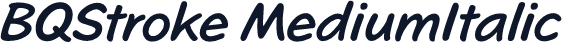 BQStroke MediumItalic