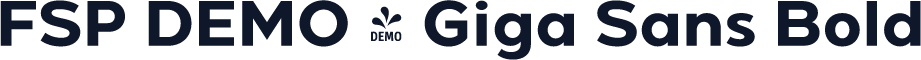 FSP DEMO - Giga Sans Bold