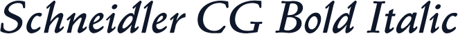 Schneidler CG Bold Italic